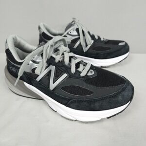 New Balance 990 V6 Shoes Women 8.5 D Wide Black Gray Suede Mesh Running Sneaker